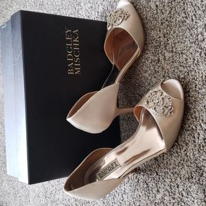 Badgley Mishka Champagne Heels
